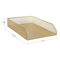 Martha Stewart 2 Pack Gold Mesh Letter Trays