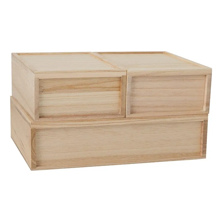 Martha Stewart 3 Pack Wood Box With Drawers