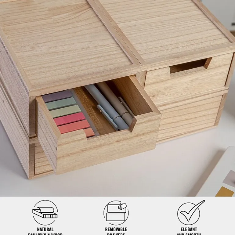 Martha Stewart 3 Pack Wood Box With Drawers