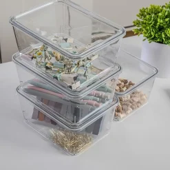 Martha Stewart 4 Pack 6.75X5 Clear Boxes And Lids