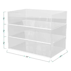 Martha Stewart 3 Pack 3X7.5 Clear Desk Organizer