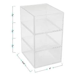 Martha Stewart 3 Pack 3X3.75 Clear Organizer