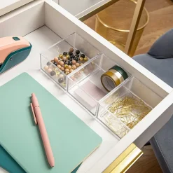 Martha Stewart 3 Pack 3X3.75 Clear Organizer