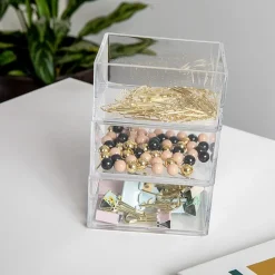 Martha Stewart 3 Pack 3X3.75 Clear Organizer