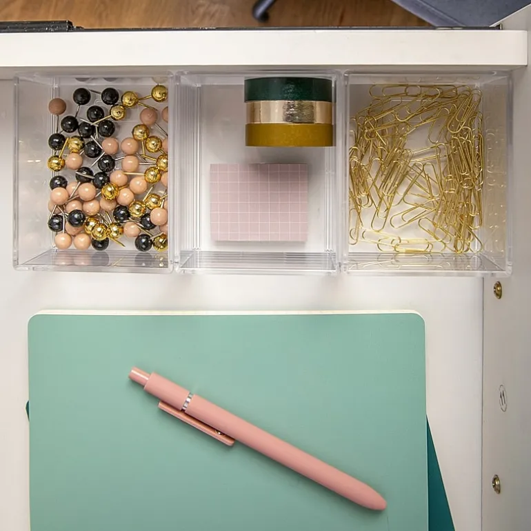 Martha Stewart 3 Pack 3X3.75 Clear Organizer