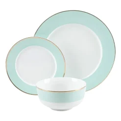 Martha Stewart 12-pc. Martha Blue Gracie Lane Ceramic Dinnerware Set