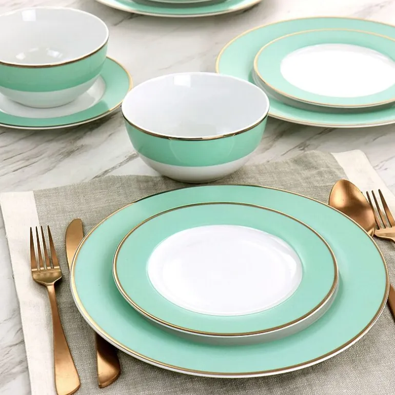 Martha Stewart 12-pc. Martha Blue Gracie Lane Ceramic Dinnerware Set