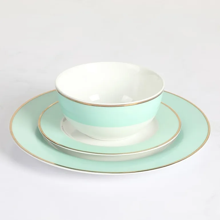 Martha Stewart 12-pc. Martha Blue Gracie Lane Ceramic Dinnerware Set
