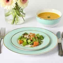 Martha Stewart 12-pc. Martha Blue Gracie Lane Ceramic Dinnerware Set