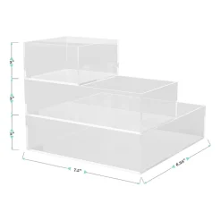 Martha Stewart 3 Piece Clear Desktop Organizers