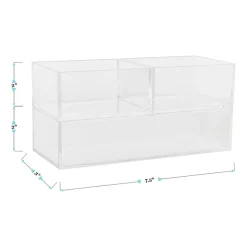 Martha Stewart 3 Piece Clear Desktop Organizers