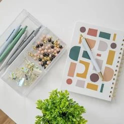 Martha Stewart 3 Piece Clear Desktop Organizers