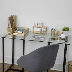 Martha Stewart 6 Piece Gold Desk Organizer Set