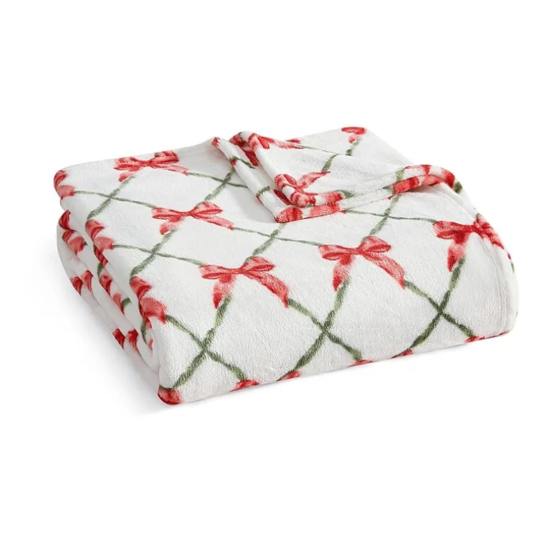 Martha Stewart Printed Seasonal Plush Throw