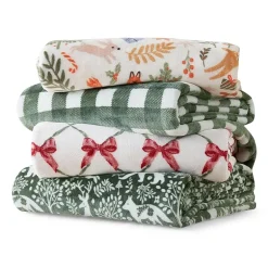Martha Stewart Printed Seasonal Plush Throw