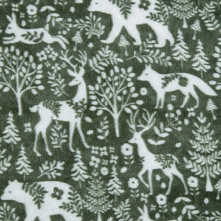 Martha Stewart Printed Seasonal Plush Throw