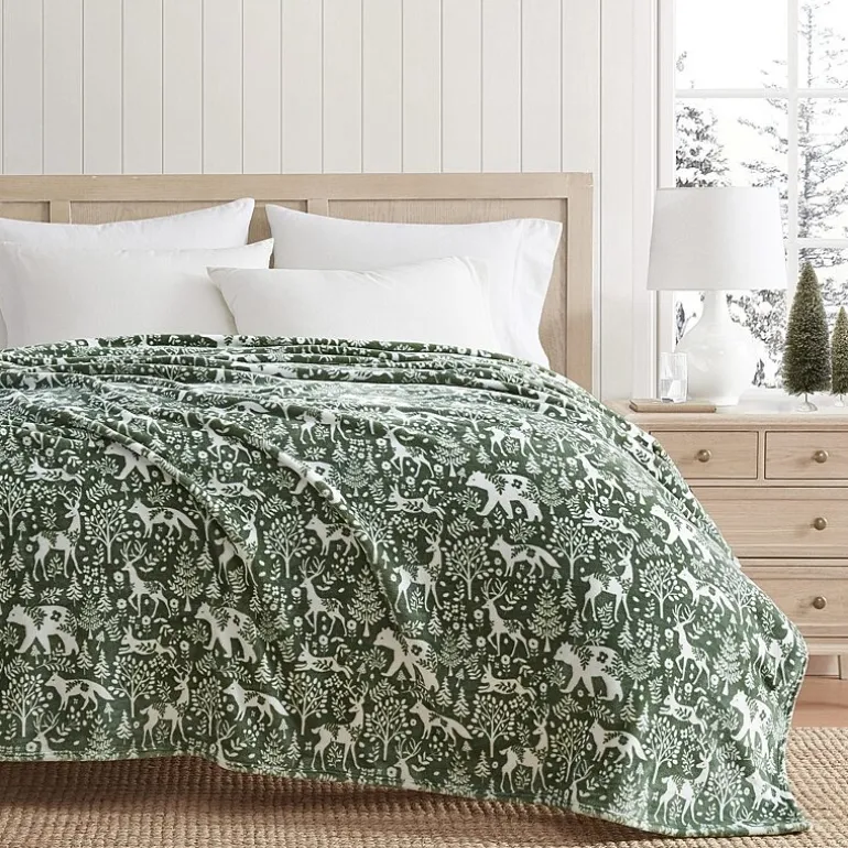 Martha Stewart Printed Seasonal Plush Throw