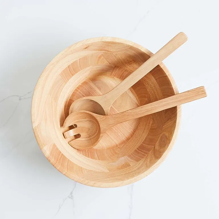 Martha Stewart Salad Bowl Set 3-pc. Wood Serving Bowl