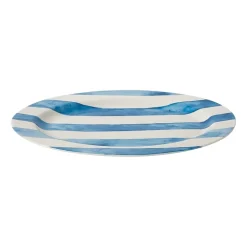 Martha Stewart Salt and Shore Americana 16 inch Ceramic Oval Platter