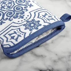 Martha Stewart Stripe Medallion 2-pc. Oven Mitt Set