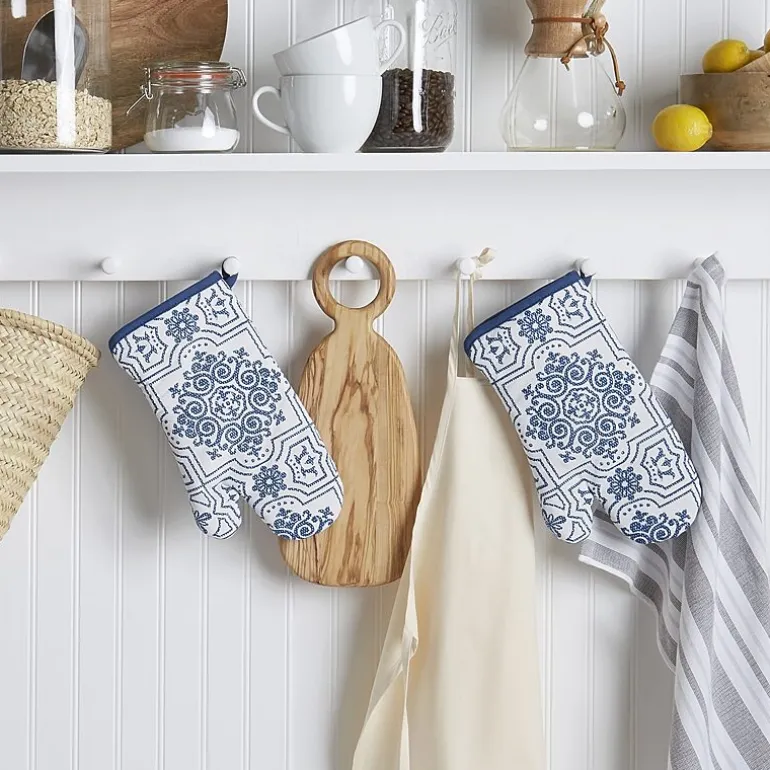 Martha Stewart Stripe Medallion 2-pc. Oven Mitt Set