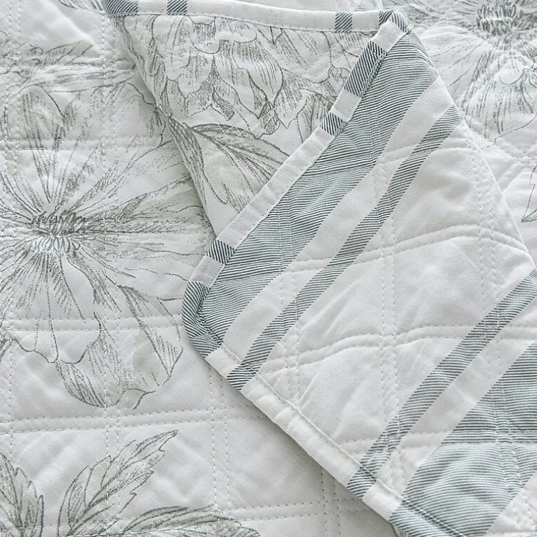 Martha Stewart Vine Flora Easy Care Quilt Set