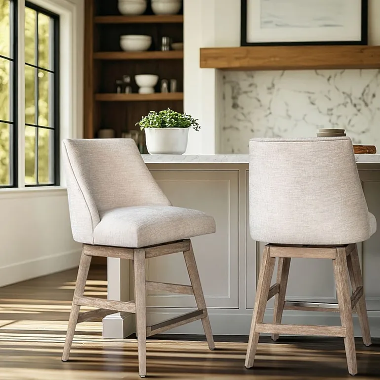 Martha Stewart Winfield Swivel Counter Counter Height Bar Stool