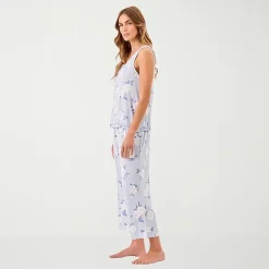Martha Stewart Womens Sleeveless 2-pc. Pajama Set