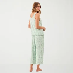 Martha Stewart Womens Sleeveless 2-pc. Pajama Set