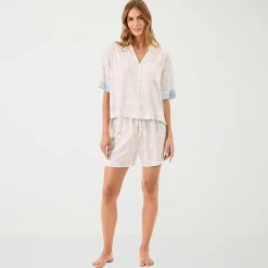 Martha Stewart Womens V-Neck Short Sleeve 2-pc. Pajama Set
