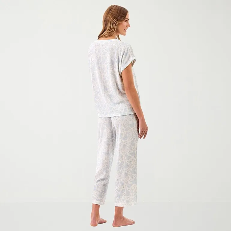 Martha Stewart Womens V-Neck Sleeveless 2-pc. Pajama Set
