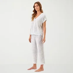Martha Stewart Womens V-Neck Sleeveless 2-pc. Pajama Set