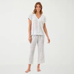 Martha Stewart Womens V-Neck Sleeveless 2-pc. Pajama Set