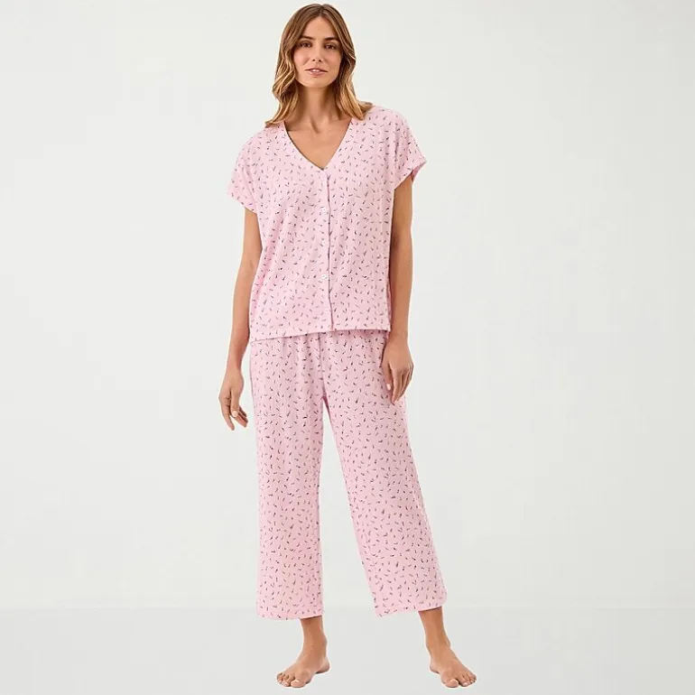 Martha Stewart Womens V-Neck Sleeveless 2-pc. Pajama Set