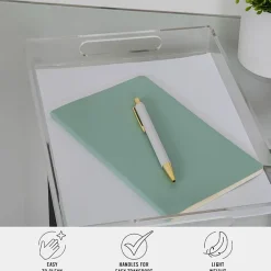Martha Stewart 12X8 Clear Acrylic Desk Tray