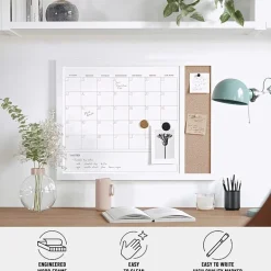 Martha Stewart 24x18 Wall Calendar/Cork Board
