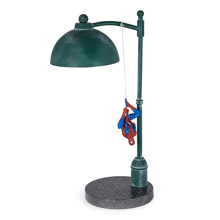Marvel Street Lamp With Spiderman Figure 16 Inch Led Desk Lamp