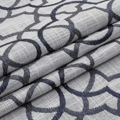 Max Blackout Campbell Geo Jacquard Grommet Top Energy Saving 100% Blackout Single Curtain Panel