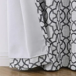 Max Blackout Campbell Geo Jacquard Grommet Top Energy Saving 100% Blackout Single Curtain Panel