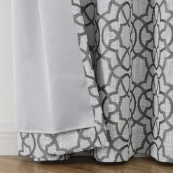 Max Blackout Campbell Geo Jacquard Grommet Top Energy Saving 100% Blackout Single Curtain Panel