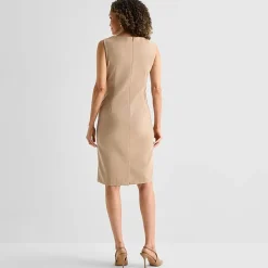 Maya Brooke Womens Beaded Jacket Dress