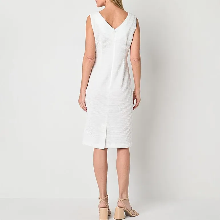 Maya Brooke Womens Bell Pearl Trim Jacket Dress