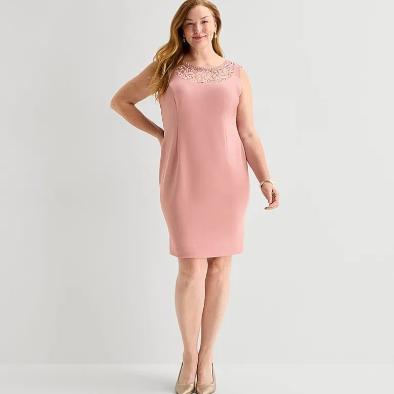 Maya Brooke Womens Plus Jacket Dress