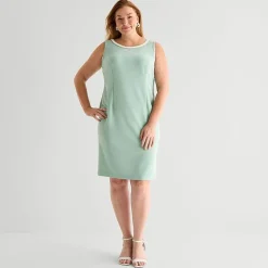 Maya Brooke Womens Plus Jacket Dress