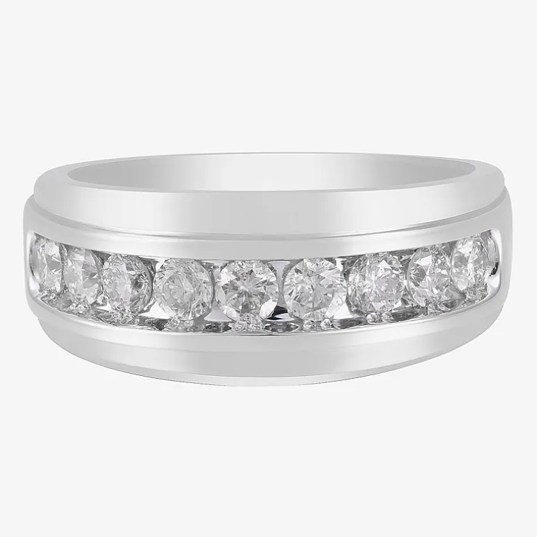 9M 1 CT.T.W. Natural Diamond Wedding Band in 10K Gold