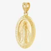 Medalla Milagrosa / Miraculous Medal Unisex Adult 14K Gold Oval Pendant