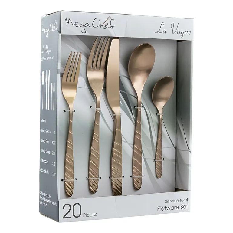 MegaChef La Vague 20-pc. 18/10 Stainless Steel Flatware Set
