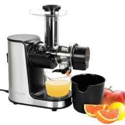 MegaChef Masticating Slow Juicer Extractor with Reverse Function, Cold Press Juicer Machine with Quiet Motor