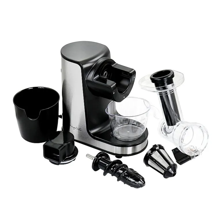 MegaChef Masticating Slow Juicer Extractor with Reverse Function, Cold Press Juicer Machine with Quiet Motor