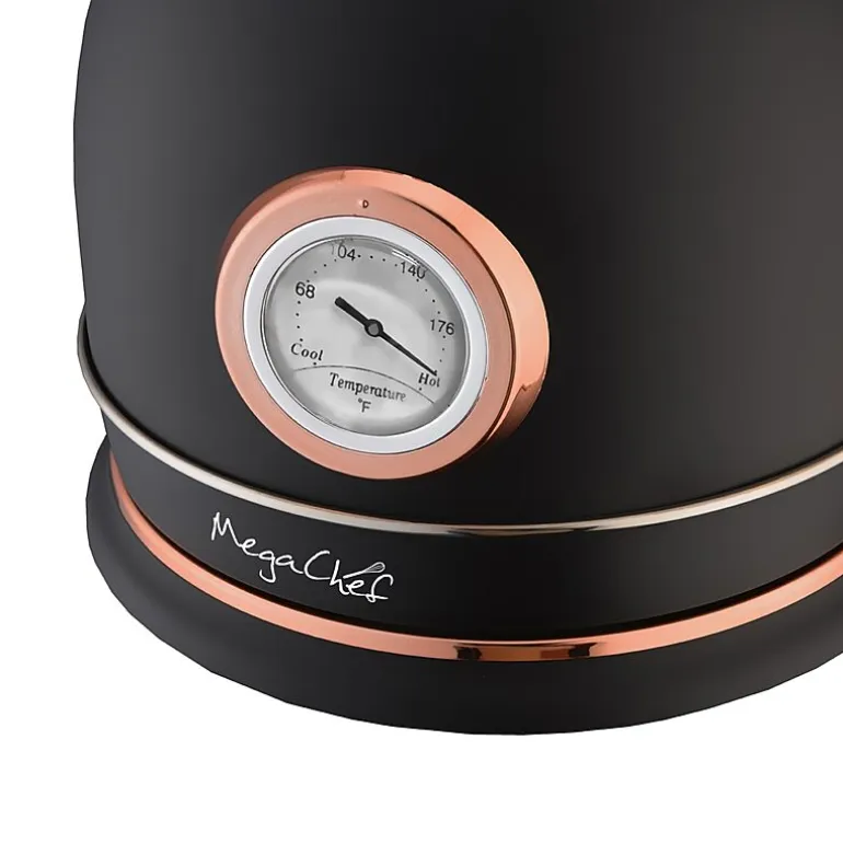 MegaChef 1.8 Quart Half Circle Electric Tea Kettle with Thermostat